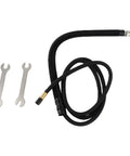 Pneumatic Pencil Die Grinder With 90 Degree Right Angle Air Pen Design, includes flexible air hose and two wrenches for adjustments.