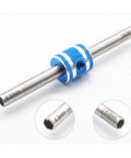Mini 4WD Hexagonal Turnbuckles 4 To Four Point Five Millimeter Self Made Parts for Tamiya Pro Tool, metal hex tool with blue grip.