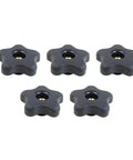 Five Pack Threaded Clamping Knobs For T Track And Table Saw Accessories, Ergonomic Quick Adjust Woodworking Knobs For Featherboards showcased