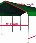 10x20 Heavy Duty Green Canopy Top Cover With Valance For Outdoor Shade Waterproof And Weatherproof Easy Setup With Fixed Ropes