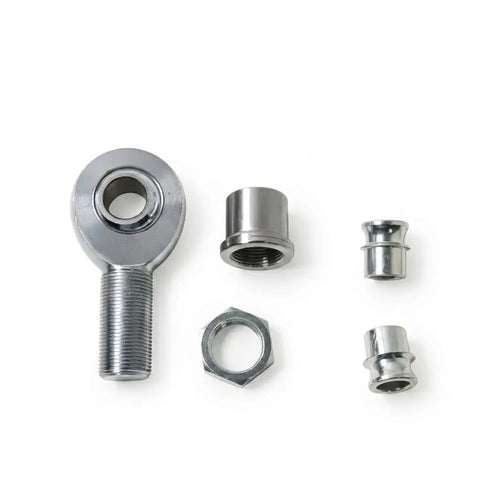 Knockout Beefy Heim Joint Rod End Kit Machined From Top Shelf Heat Treated Chromoly Steel with rod ends and zinc-coated bungs.