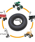 4 Pack Inner Tube For 4.10 3.50 4 Inch Tires With TR87 Bent Metal Valve Stem Heavy Duty Fits Wheelbarrows Go Karts ATVs Inner tube on display