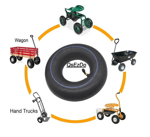 4 Pack Inner Tube For 4.10 3.50 4 Inch Tires With TR87 Bent Metal Valve Stem Heavy Duty Fits Wheelbarrows Go Karts ATVs Inner tube on display