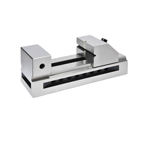 2 Inch Fast Moving Vise for Machines with Flexible Clamp System and Integrated Slots, V Shaped Jaw for Secure Vertical and Horizontal Hold