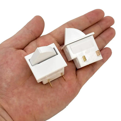 Universal 2 Pack Refrigerator Door Light Switch 2 Feet 2 Pin NC AC 125V 250V 2A 2.5A Brass Contacts Long Life Momentary Fridge Freezer Switch Compatible With Most Refrigerator Brands