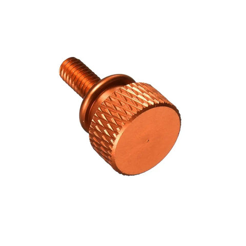 Orange M4 x 10mm Shoulder Knurled Thumb Screws Pack Of 10 For PC Case Or Computer Cabinet, Aluminum Alloy Hand Tighten