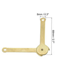 Gold Metal Lid Stay Hinge 2.7x0.3 Inches Six Pack Durable Rust Resistant Lid Support Hinge for Cabinets Compact Folding
