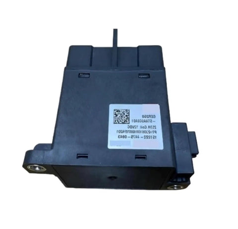 Rock Solid Ger250 Staasc0A01 Hv Dc Contactor Relay With 12VDC Control Coil, black casing, used for high current applications.