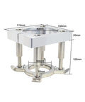 Pro Grade CNC Pressure Plate Clamp Features A Hella Secure Four Foot Fixture Design For Smooth Spindle Motor Router Swaps Rock Solid Grip 85Mm Quick Change Mount, aluminum construction with dimensions.