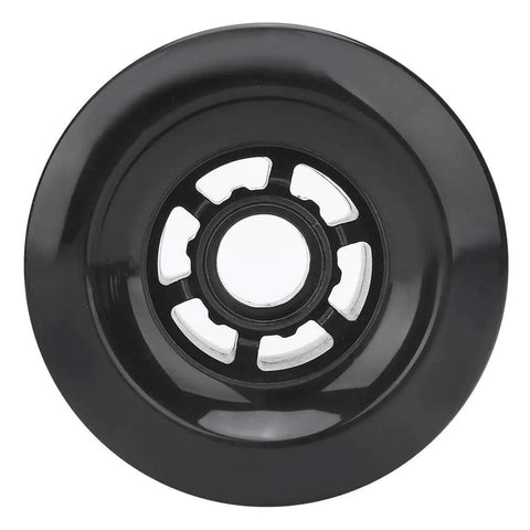 PU 80A Shockproof Electric Scooter Tires for Skateboards and Longboards, black 90mm wheel with white hub.