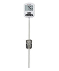 Programmable Digital Candy And Deep Fry Thermometer With Green Light Alert Display Long Stem And Adjustable Pan Clip White