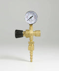 Pro Grade Argon And CO2 Gas Regulator With Brass Frame Single Stage Pressure Controller Easy Turn Knob For Precise Adjustable Output Gauge Included And Smooth Gas Supply For Welding Stations And Field Repairs, brass regulator with gauge