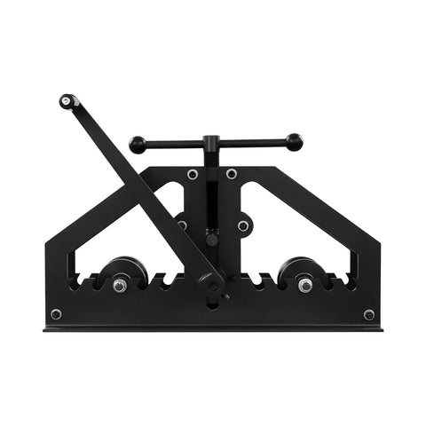 Heavy-Duty Tube Roller Bender Braking Machine With Handle for precise metal pipe bending, made of durable #45 steel.