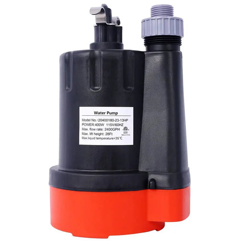 Badass Submersible Sump Pump Delivering Rock Solid 2500 GPH Flow For Basement Flood Clearing And Backyard Pool Drains Constructed From Rugged Thermoplastic Material With 10 Ft Cord, showcasing compact design and power specifications.