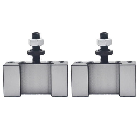 2-pack mitoharet AXA 250-102 wedge-type tool holders for mini lathe up to 12 in, quick-change metal lathe tool post
