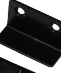 L Shaped No Drill Magnet Catch For Cabinets And Drawers, Cold Rolled Steel Magnetic Stop with Rustproof Black Finish, Close-up View