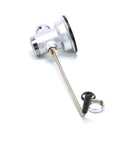 Three And A Half Inch Waste Drain Valve With Twist Handle For Kitchen Sink Stainless Steel Pro Grade Heavy Duty valve side view