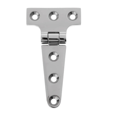 Badass Heavy Duty T Hinge Strap Tee For Shed Barn Door Gate Marine Boat Swings Built Tough With Zero Flex And Slick Motion For 4 6 Or 8 Inch Mounts No Sweat Setup Today, chrome finish.