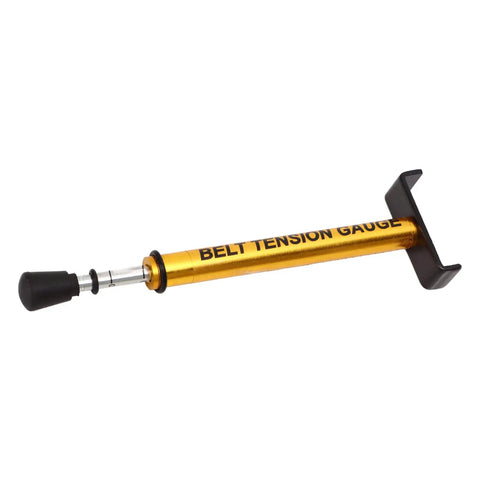 10 Lb Belt Tension Gauge With L Shaped Pad Universal Motor Belt Tension Tester Metal Alloy Build For Fast Accurate Motorcycle Belt Setting And Longer Belt Life, gold metal alloy tool