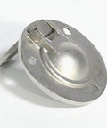 50mm Round Flush Floor Ring Pull Handle For RVs And Boats, Recessed Chrome Finish Trap Door Pull, heavy duty stainless steel