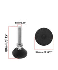 Totally Boss Swivel Furniture Leveling Feet With Glide Like Butter Smooth Action, Built Damn Tough Nylon Steel, 80mm height.