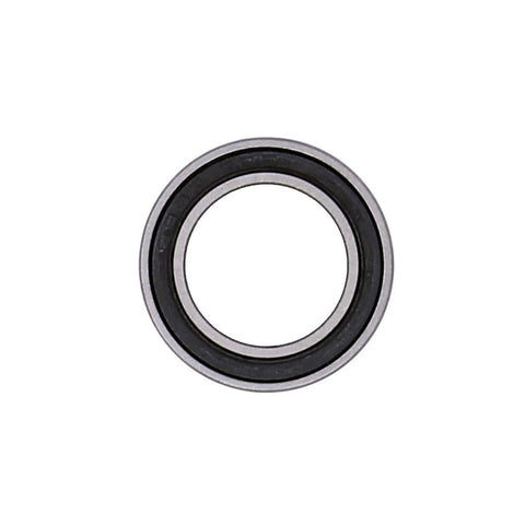 Deep groove ball bearing 15x24x5 mm with double rubber seals, front view