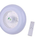 XEGZLH Ceiling Fan Light E27 Lamp Head Fan with Remote Control 2700-6000k Adjustable for Study Bedroom Bathroom, white fan with remote.