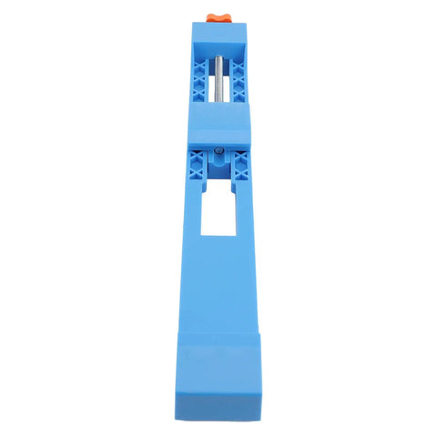 Zerodis Circular Saw Guide Clamp With Bidirectional Locking For 4 To 6 Inch Dust Cutters And Marble Machines Heavy Duty ABS Plastic Base viewed from front, showcasing the blue color and design.