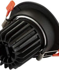 DJVHSRI Recessed Lighting Housing Trim Kits recessed downlight fixture with black housing and metal springs.