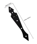 Single hinge from Black Iron Fence Gate Hinges 10 Pack Heavy Duty Bearing Hinges For Big Gates Rugged Decorative Garden Fence Hardware.