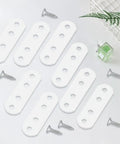 DIY Furniture Fix Kit White Metal Flat Brackets For Tables And Chairs 20 Plates With 80 Screws 2.16 By 0.71 Inch
