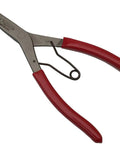 9 Inch Straight Tip Lock Ring Pliers Satin Finish For Brakes And Transmission Work, Spreads, Removes And Installs Rings Without Holes, 1-1/2 Inch Jaw Opening, Made In USA Heavy Duty Tool, side view