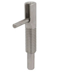M12 Thread Stainless Steel Lock Out Retractable Indexing Plunger With L Handle, 73mm length, heavy duty workshop gear.