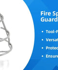 Close-up of Fire Sprinkler Head Guard Cage Protector showing rugged zinc steel, tool-free design and efficient protection.