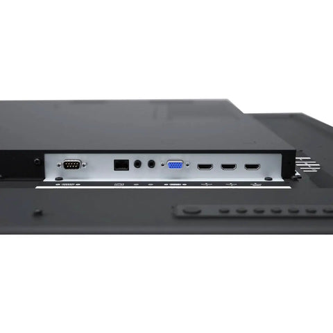 Connections panel of Top Shelf 86 Inch Class 4K UHD Digital Signage Display Featuring Sleek IPS LED LCD Panel.
