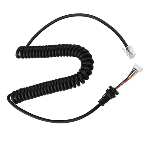 Replacement Microphone Cable For Handheld Radios With Heavy Duty Spiral Cord No Fuss Plug And Play