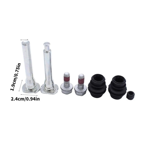 Premium Brake Caliper Slider Pins Guide Kit For 2002-2006 Mk2 Stainless Steel Slide Bolts OE Replacement Hardware To Fix Dragging And Uneven Pad Wear, 1.9cm x 2.4cm