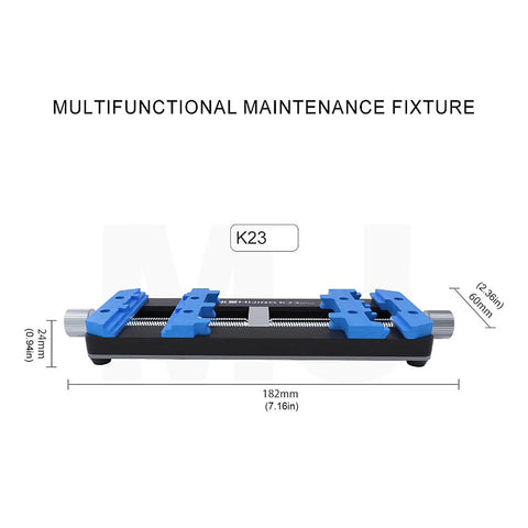 Pro Grade Circuit Board Repair Fixture Board Holder Clamp For Soldering And Tech Maintenance, showing dimensions and features