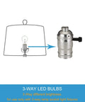 Three Way LED Light Bulbs 50 100 150 Watt Equivalents 3000K Soft White A21 Incandescent Replacement Energy Saving Safety Bulbs 500 1600 2200 Lumens 2 Pack diagram