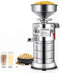 Heavy Duty Commercial Soymilk Maker With Auto Slurry Separator And Wide Mouth Feeder, Stainless Steel Tofu Refiner with soybeans.