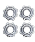 Top Rated Galvanized Steel Square Lazy Susan Turntable Plates With Hella Sturdy Ball Bearing Swivel That Glides Like Butter For Kitchen Cabinets And Desk Organizers Supports Up To Three Hundred Pounds - set of 4 steel swivel plates.