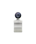 Game Changing 1080p HD Webcam For Laptops With Built In Mic And Privacy Shutter, front view with sleek gray design.