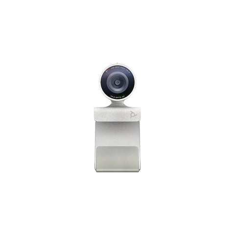 Game Changing 1080p HD Webcam For Laptops With Built In Mic And Privacy Shutter, front view with sleek gray design.