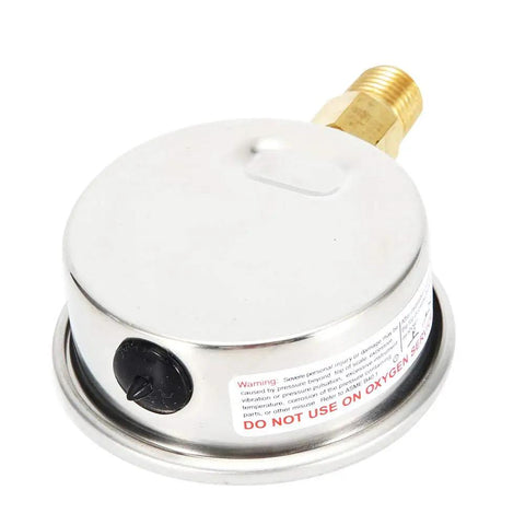Built Tough Stainless Steel Hydraulic Liquid Filled Fuel Pressure Gauge Featuring Silver Dial And Precise Measurements From Zero To Three Thousand Five Hundred Psi For Badass Engine Mods And Top Shelf Automotive Performance Upgrades