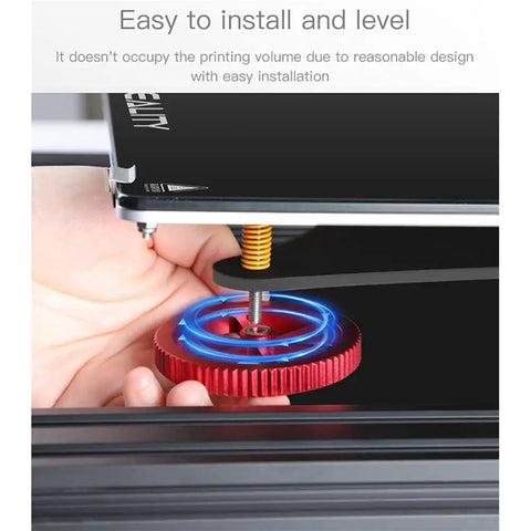 Side view of Metal Hand Twist Bed Leveling Nuts Set With Heatbed Silicone Leveling Columns Mount Buffers for 3D printers