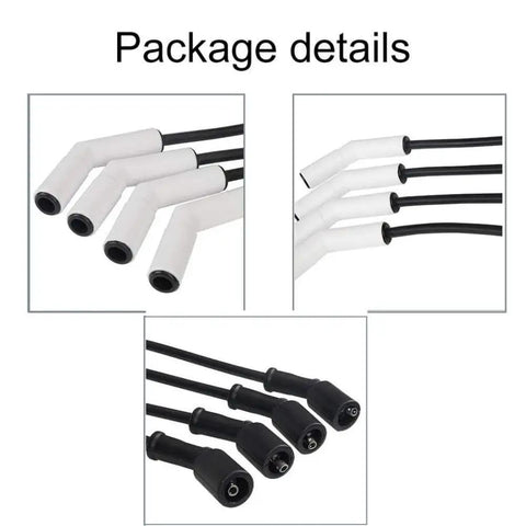 Package details of Get Your Classic Ride Looking Fresh With This 8 Piece Extreme Wire Sleeve Kit For GM LS And LT Engines Like LS2 LS3 LS4 LS7 That Fits Perfectly To Keep Your Spark Plug Wires Shiny Black And Ready For The Drag Strip, white and black sleeves