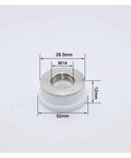 Ceramic Ring For Fiber Laser Cutting Head Dia 32/28.5mm, Pro Grade Wear Resistant Spare Part, Easy Install, Durable Performance For Industrial Fiber Machines, Keeps Cutting Head Cool And Stable Under Load, 32mm, M14, 12mm