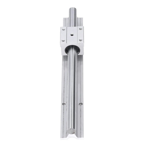 Two Piece 300mm Steel Linear Rail Guide With SBR16 Slide Block For CNC Parts Delivers Smooth Accurate Motion And Easy Installation For Precise Machining And Automation Gear, vertical view