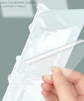 Peeling adhesive back from Heavy Duty Shelf Pegs With Self Adhesive Brackets For Kitchen Cabinets No Drill Install Shelf Clips