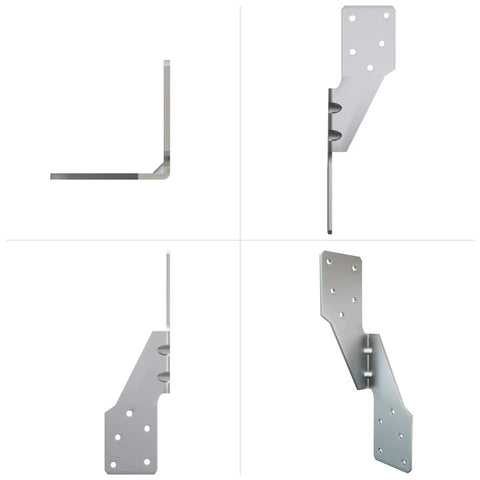 Heavy Duty Galvanized Right Hurricane Ties For Roof Rafters Deck Framing 25 Pack Wall Plate Braces Seismic Grade Professional Rock Solid Job Site Staple